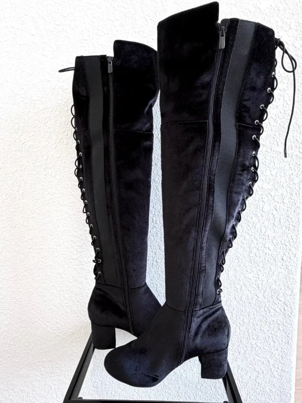 Torrid Black Over the Knee Heel Boot - Size 8WW